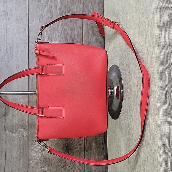 Kate Spade Red Saffiano Leather Satchel Crossbody Shoulder Bag w/ Wallet - Picture 4 of 16